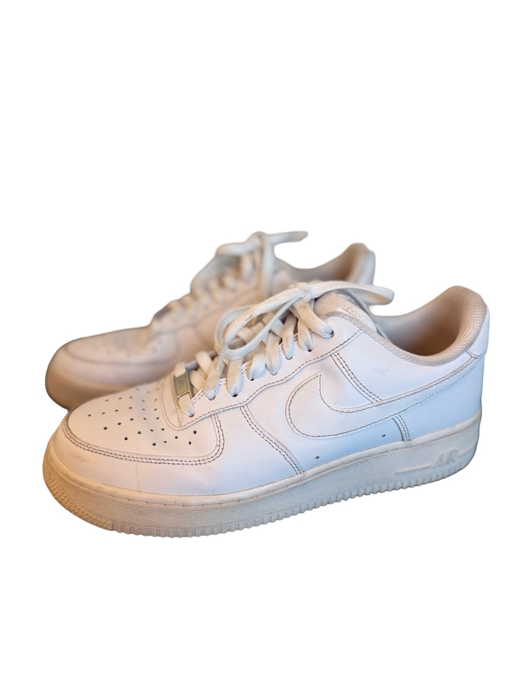 Nike Air Force 1 Low Triple White Leather Sneakers Men’s Size 9 CW2288-111